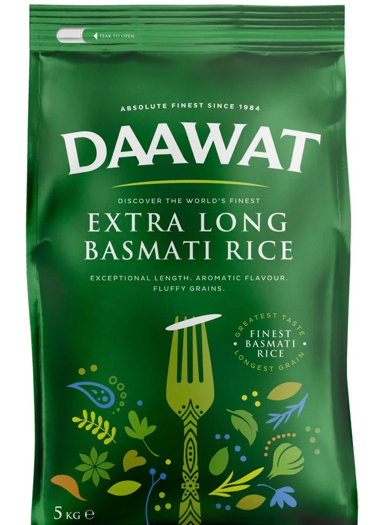 Dawat Xtra Long Grain Basmati Rice -5kg and 10kg