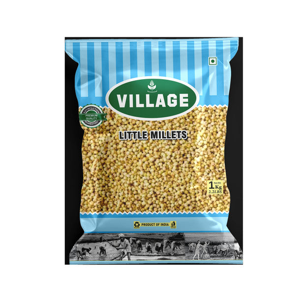 Shop Village Little Millets 1KG – a gluten-free, fiber-rich grain perfect for healthy meals. Ideal for digestion, weight management, and sustained energy!