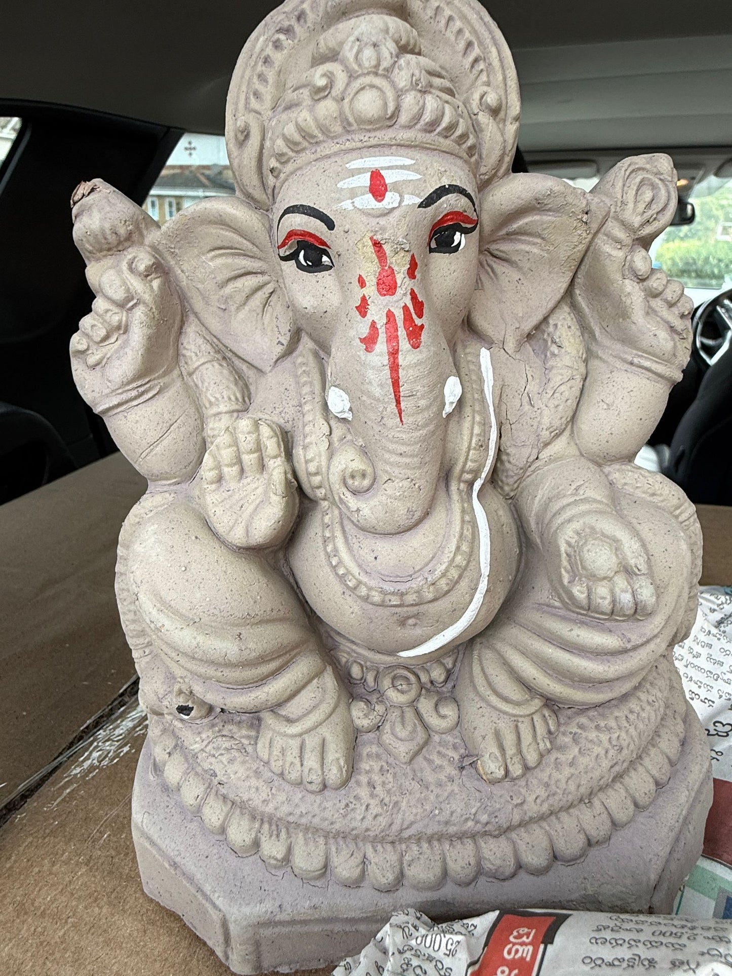 Ganesh Idol - 8" Inch Eco Freindly.