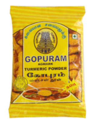 Gopuram Turmeric Powder / Haldi Packet 50g