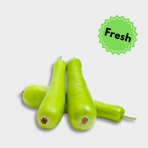 Need bottle gourd (lauki) for your next dish? GrosGo delivers fresh, versatile bottle gourd straight to your door! Shop now for delicious curries & healthy meals! , image