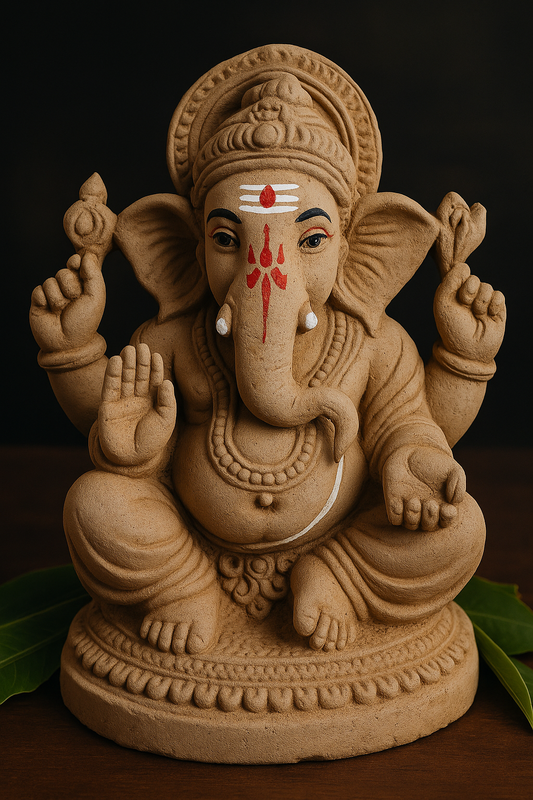 Ganesh Idol - 8" Inch Eco Freindly.