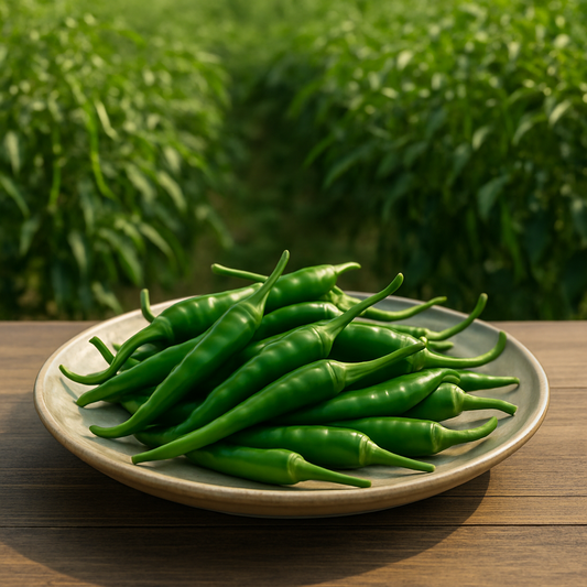Fresh Green Chilies/Hari Mirchi - Mild