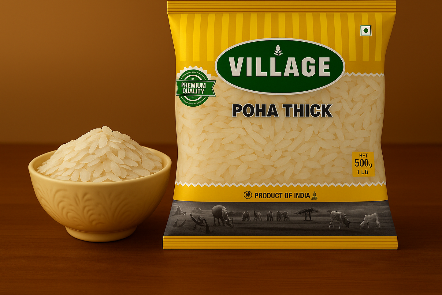 VILLAGE POHA THICK 500 GRAMS