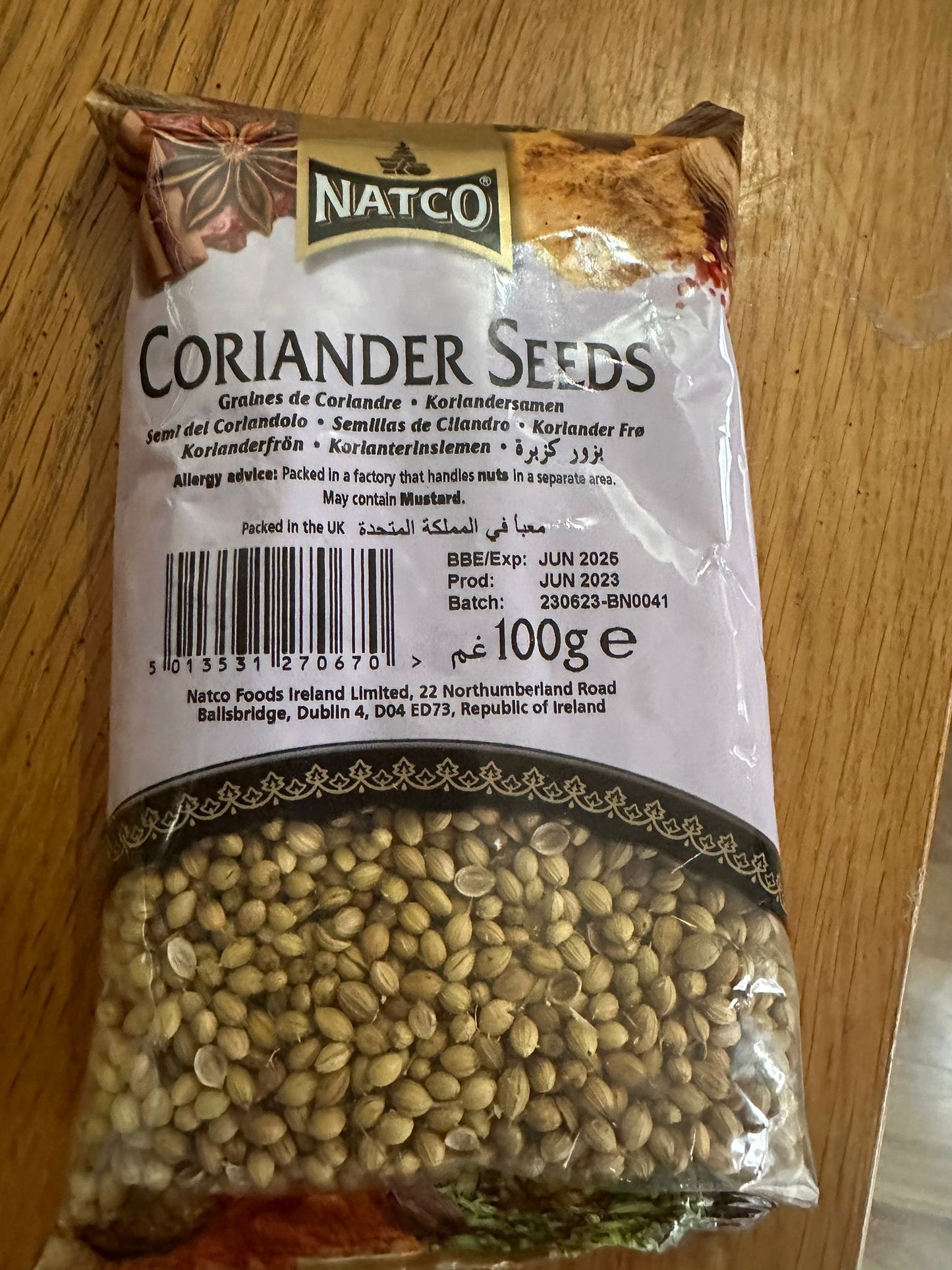 Village Whole Coriander Seeds 100g
