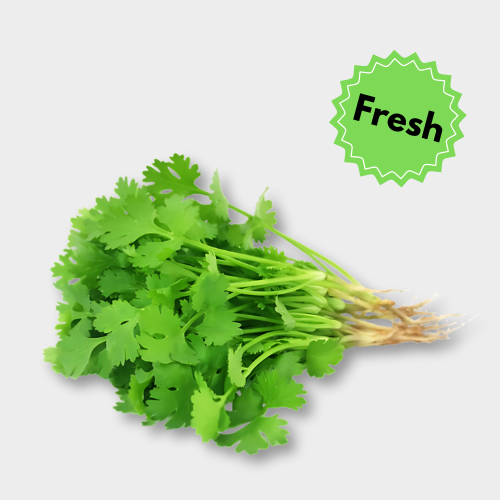 Freshen up your dishes with fragrant Coriander Leaves (Dhania)! GrosGo delivers fresh, aromatic coriander leaves straight to your door. Shop now for authentic Indian flavors! , image