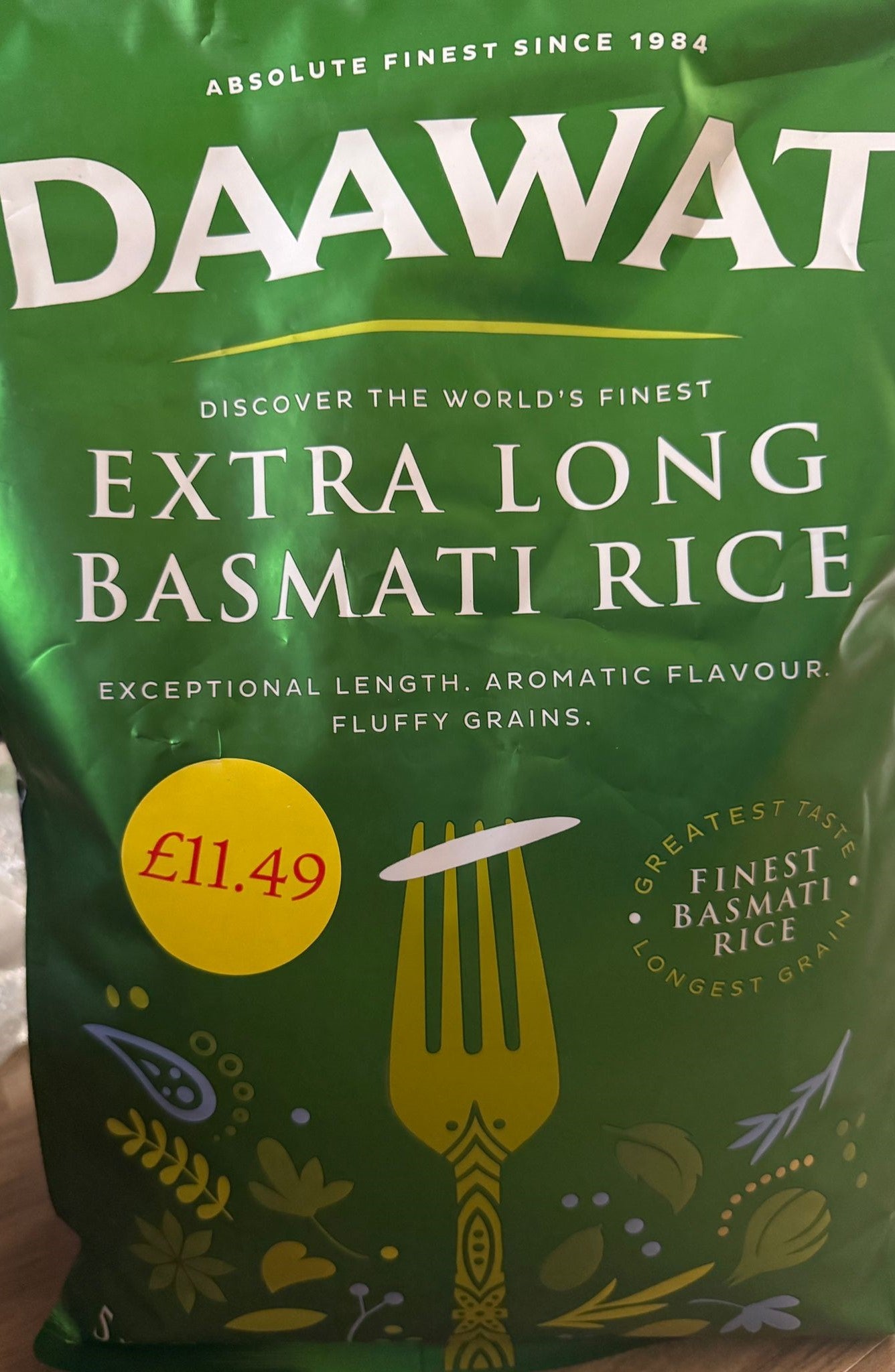 Dawat Xtra Long Grain Basmati Rice -5kg