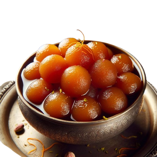 Buy Gulab Jamun – soft, delicious Indian dessert soaked in rose-flavored syrup. Perfect for festivals, celebrations, or a sweet treat anytime!