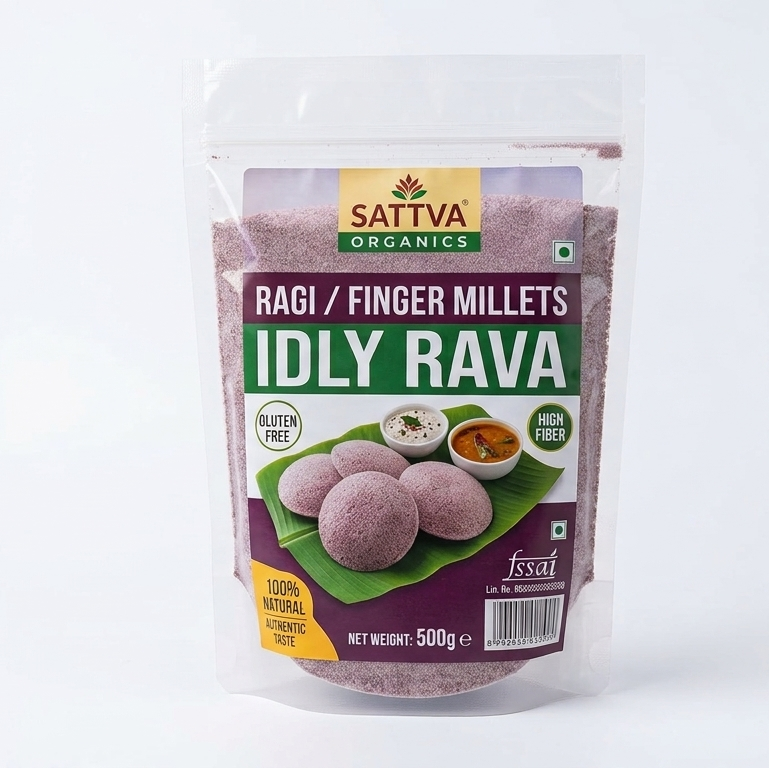 Ragi / Finger Millets  Idly Rava 500g 1+1 offer