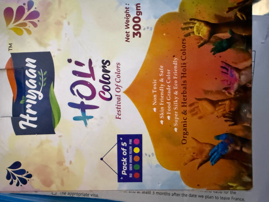 Holi colours X5 pack