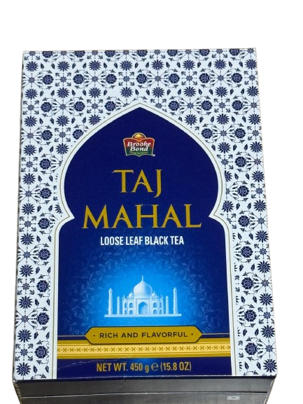 Shop Taj Mahal Loose Leaf Black Tea – rich, aromatic, and full-bodied. Perfect for a bold, energizing cup of tea, sourced from the finest tea gardens in India!