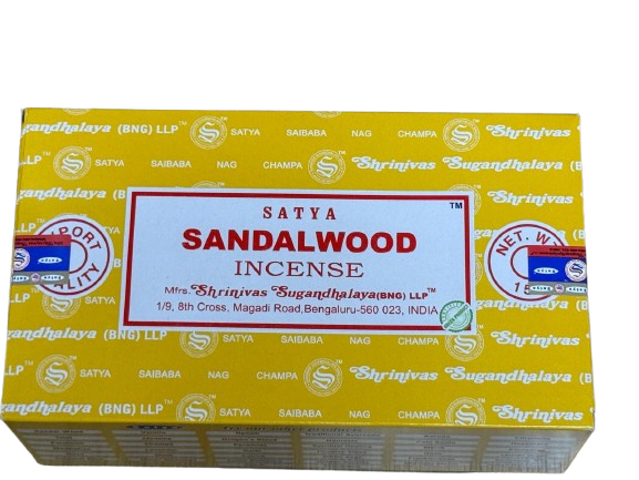 Buy Satya Sandalwood Incense Sticks – rich, calming fragrance ideal for meditation, relaxation, and spiritual rituals. Perfect for creating a peaceful ambiance

