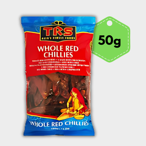 Spice Up Your Life with TRS Extra Hot Chillies (Small)! ️  GrosGo delivers fiery, potent whole chillies perfect for adding a serious kick to curries, stir-fries & more. Handle with care! Shop Now for heat seekers! front image