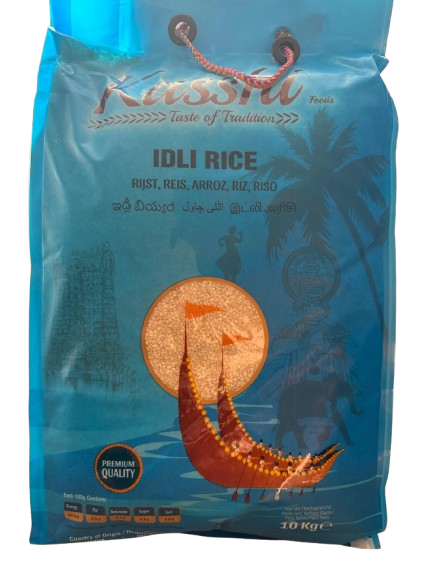 Buy KAASHI Idly Rice 10 KG – perfect for soft, fluffy idlis and traditional South Indian dishes. A nutritious and essential ingredient for authentic cooking!