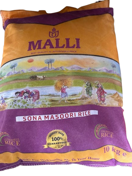 Buy Malli Sona Masoori Rice – lightweight, aromatic, and versatile rice. Ideal for biryanis, pulao, and everyday meals with a soft texture and delicate flavor!